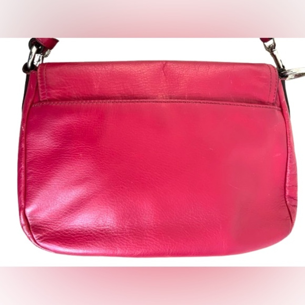 Vintage 90s Coach Taylor Mini Flap Crossbody
Berry Red Leather Silver Hardware - Picture 7 of 8